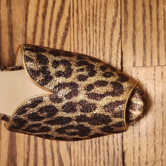 Kate Spade Metalic Copper Animal Print Block Heel Shoes NEW 9.5 - Picture 11 of 12